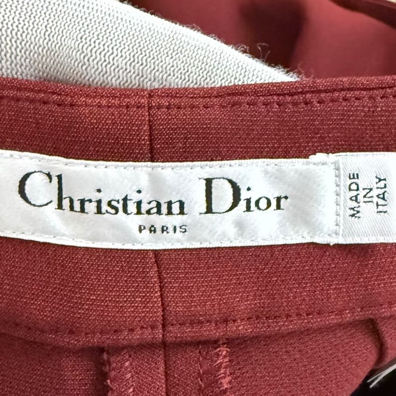 Christian Dior Silk Blend Shorts 38 Bordeaux Women's Used