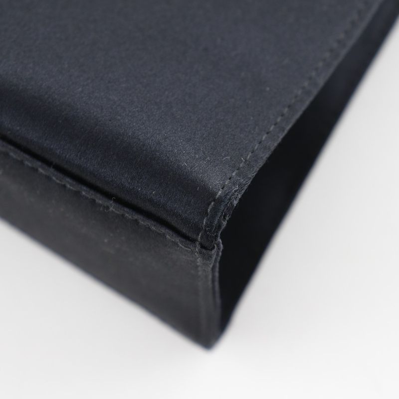 Chanel Party Bag Vintage Satin Black Ladies Handbag