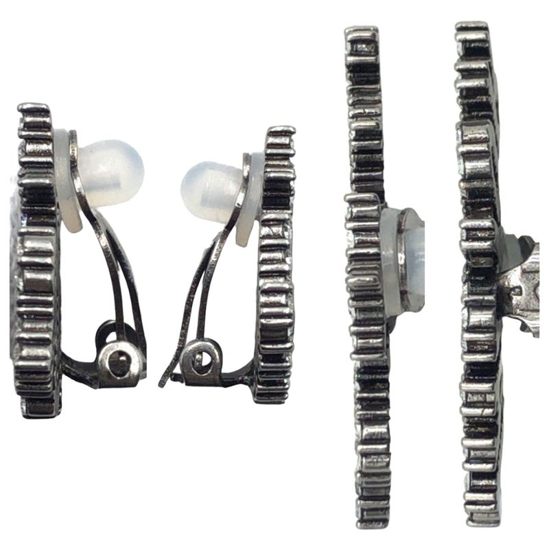 DIOR J'A DIOR Bee Rhinestone Silver Metal Earrings Earring Women 504735