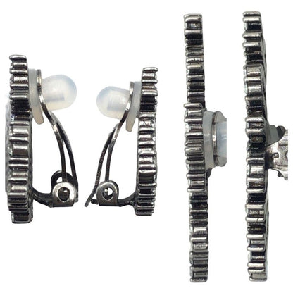 DIOR J'A DIOR Bee Rhinestone Silver Metal Earrings Earring Women 504735