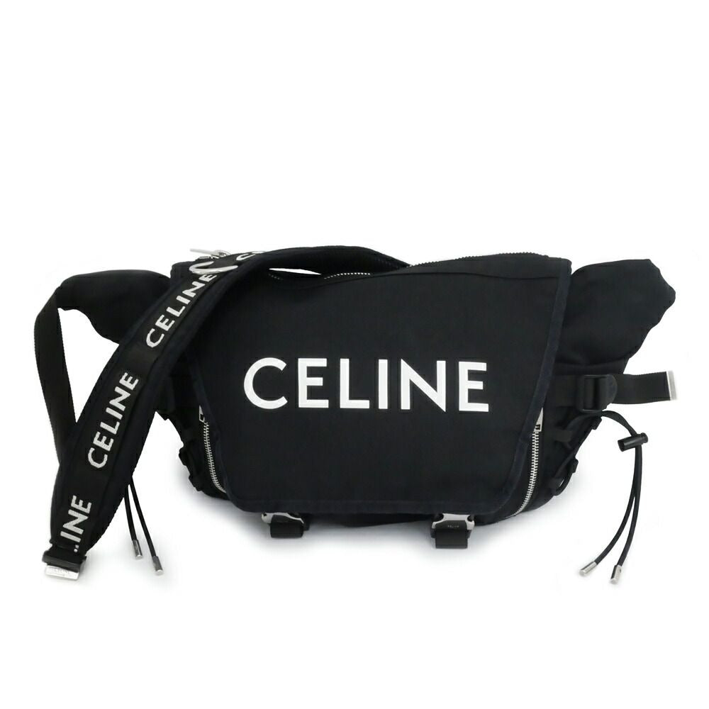 Celine Trekking Messenger Black Nylon Bag