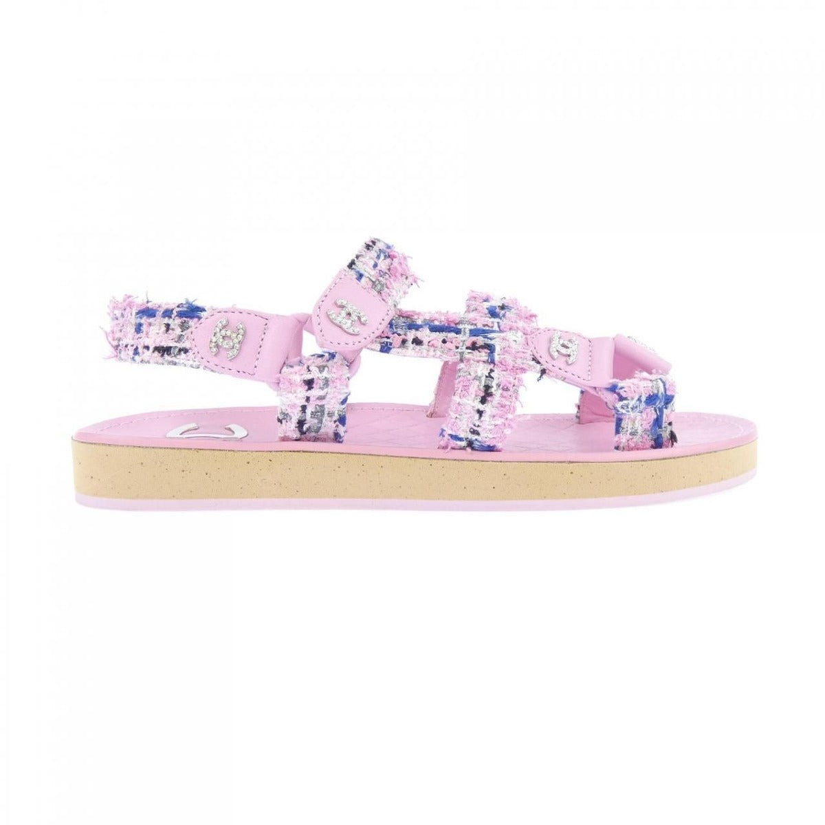 Chanel Sandals Cotton Tweed