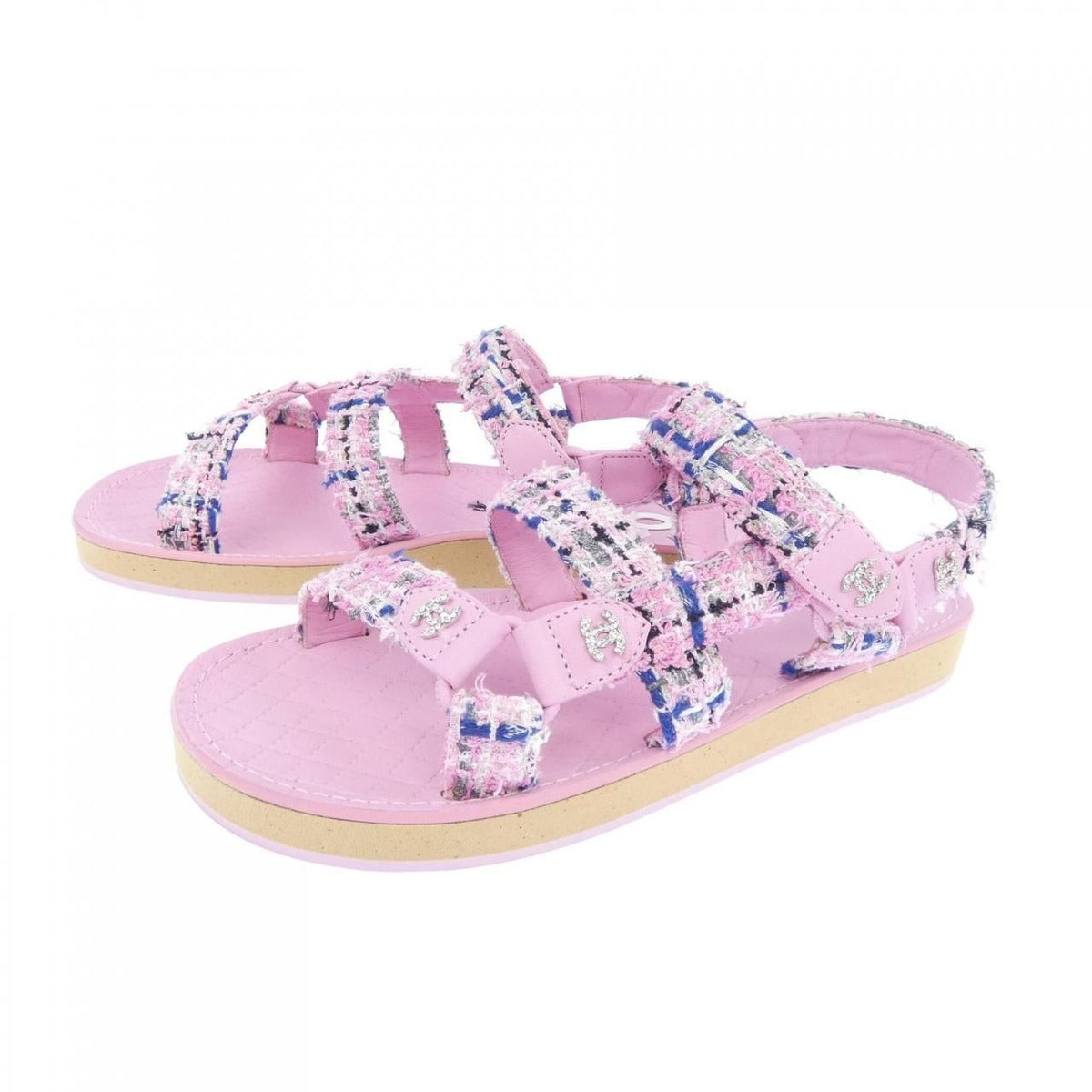 Chanel Sandals Cotton Tweed — view 3