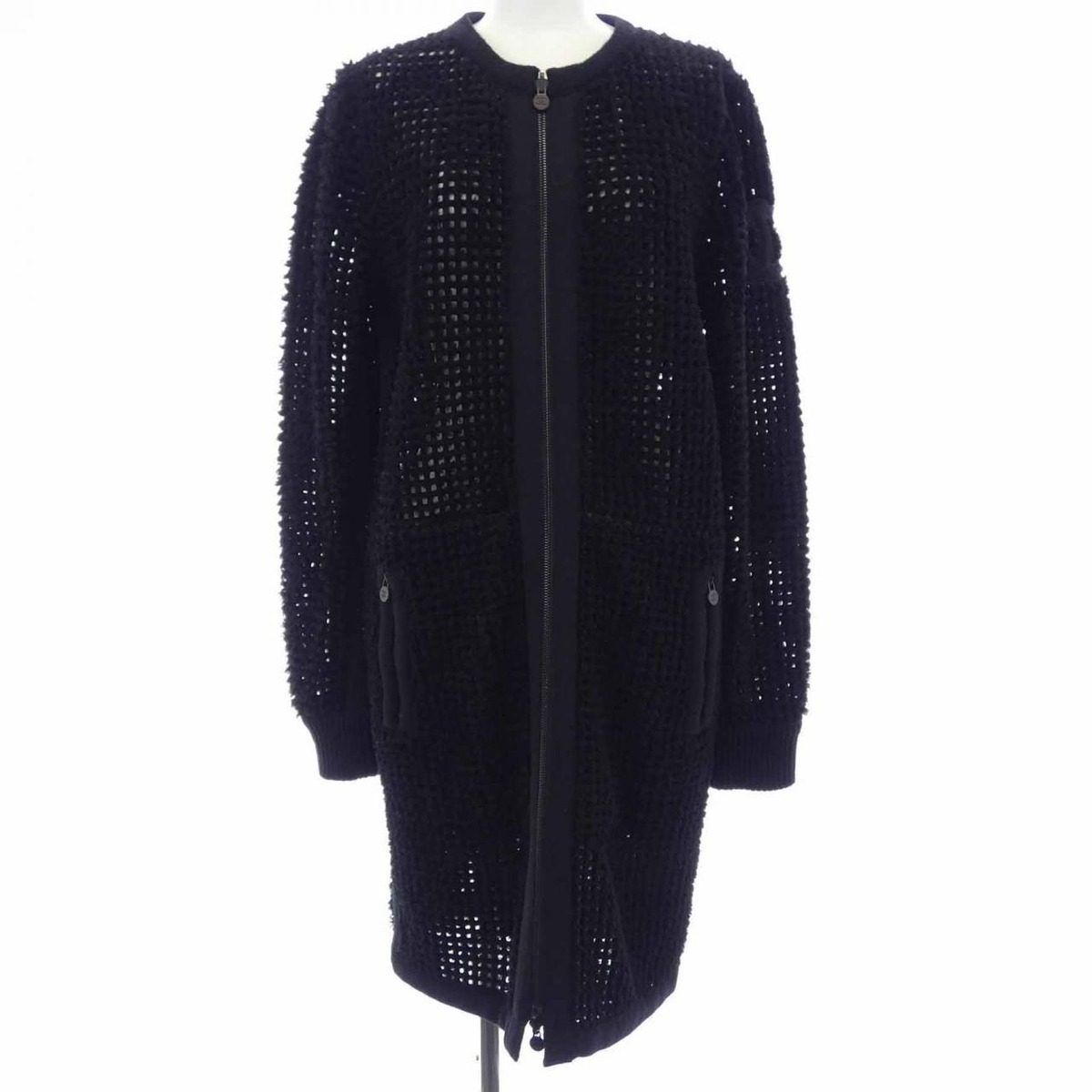 Chanel Mouton Coat Black