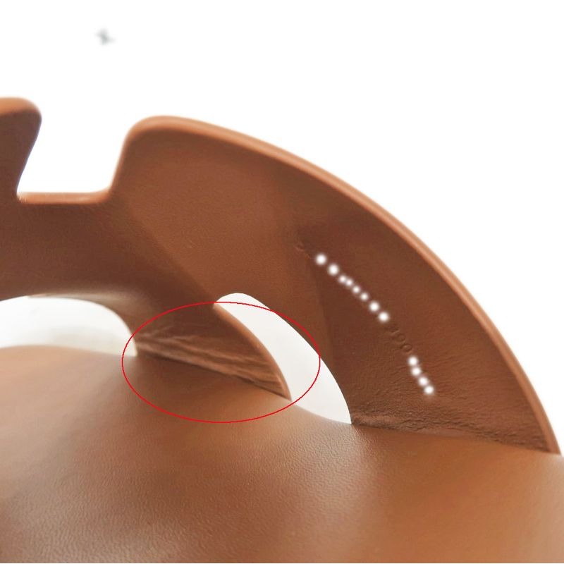 Hermes Eze Sandals Size 39 Leather Cork Natural Thick Sole — view 9