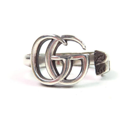 Gucci Double G Key Motif Ring Arabesque AG 925 Silver 10