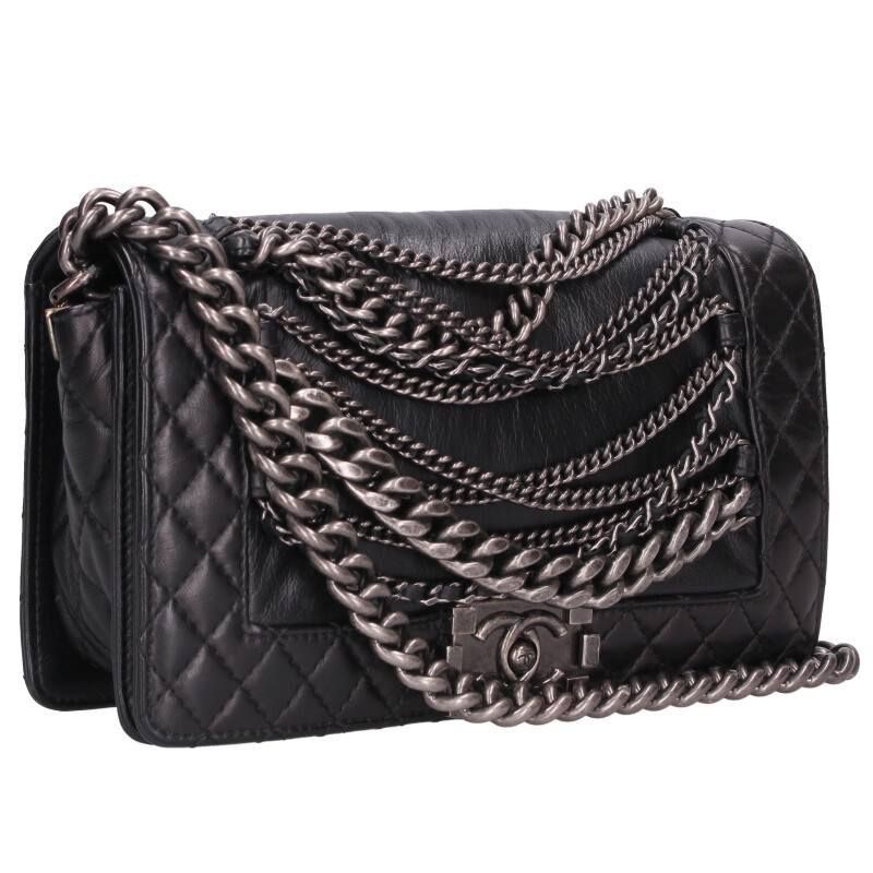 Chanel Boy Chanel 25 Lambskin Chain Shoulder Bag Women 25
