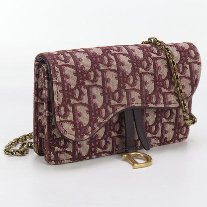 DIOR Chain Pouch Small Saddle S5614ctzq Crossbody Shoulder Bag Jacquard Women's