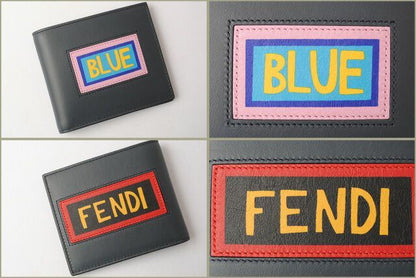 Fendi Wallet Fendi Fold Wallet Billfold 7m0169 Vocabulary Navy Black Unused