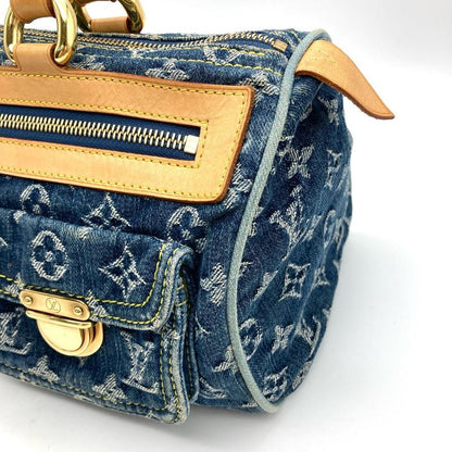 Louis Vuitton Neo Speedy Handbag Monogram Denim M95019 Blue Sp1025