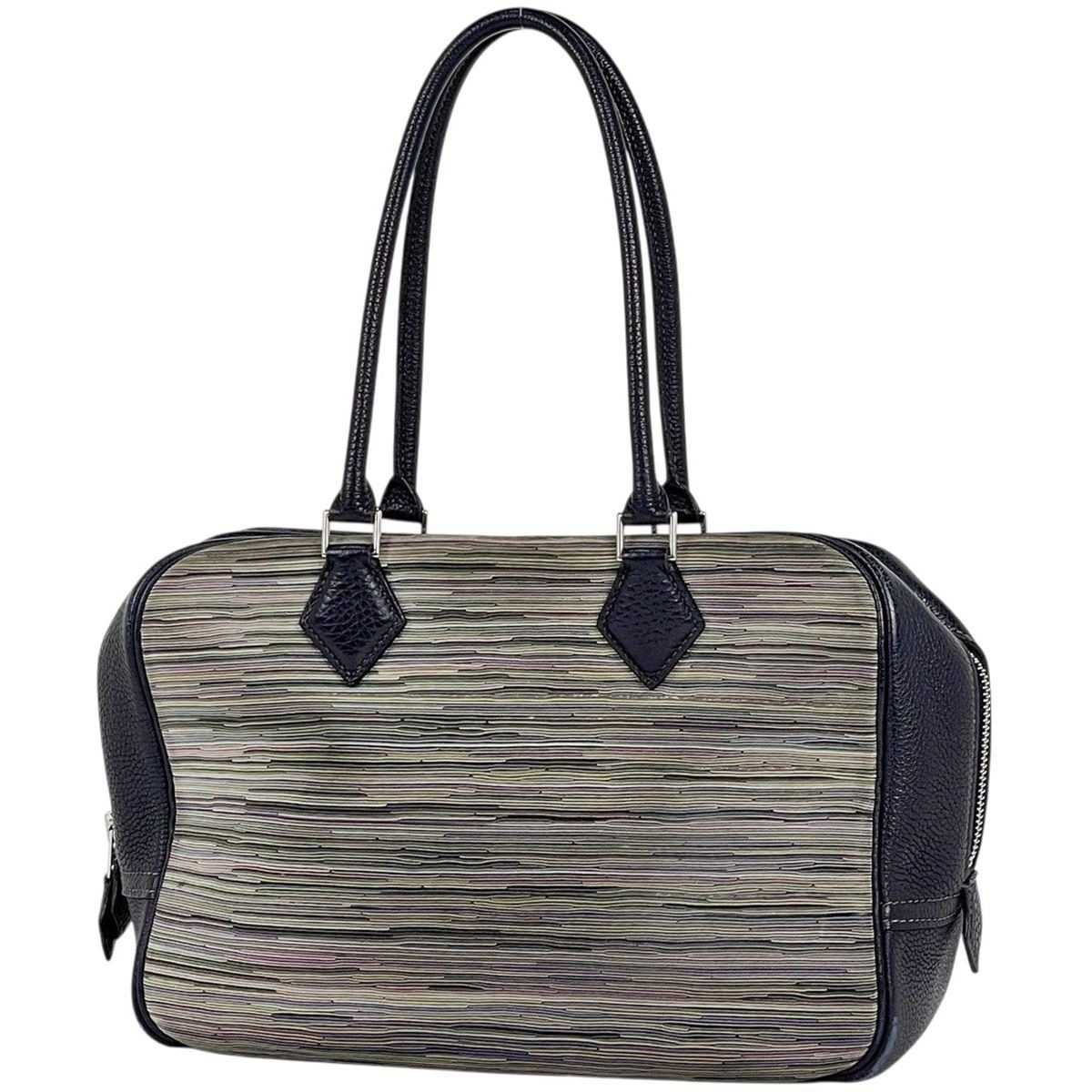 Hermes Plume 28 Handbag Vibrato Navy