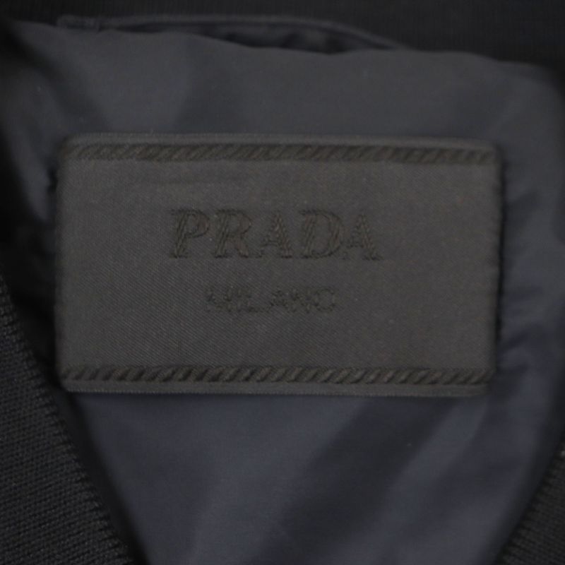 Prada 22SS Sgc006 Re-nylon Triangle Logo Triangle Plate Zip Up Bomber Jacket