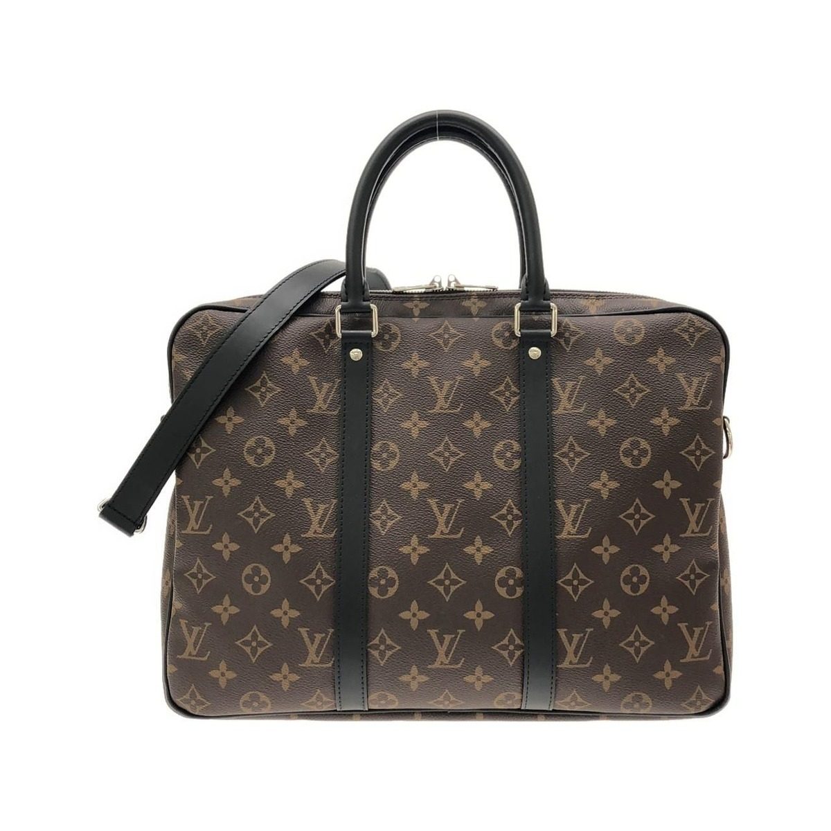 Louis Vuitton Monogram Macassar Porte Document Voyage PM Bag