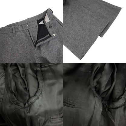 Dior Homme Wool Cashmere Flannel Jacket & Wide Pants Set Gray — view 9