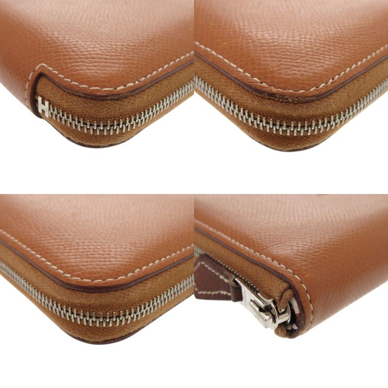 Hermes Azap Silk Quin Compact Vaux Epson Gold Stamped Z (2022) Coin Case Brown