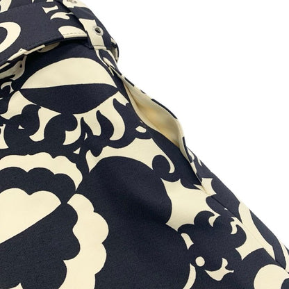 Louis Vuitton Dress Wool Ivory Black Monogram Flower Belt