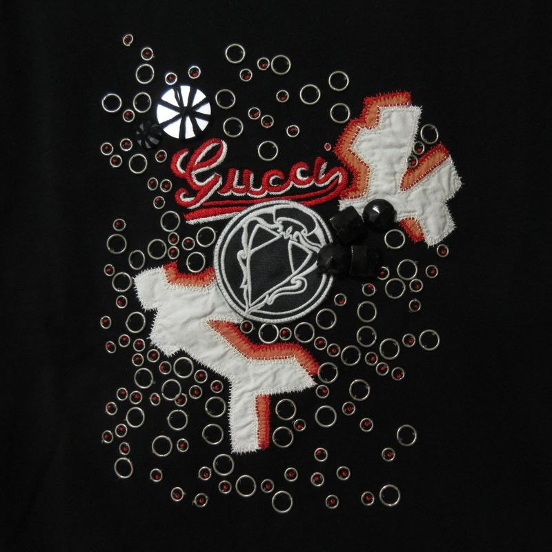 Gucci Logo Embroidery Crew Neck Short Sleeve T-Shirt Cut and Sewn 192131 X3252