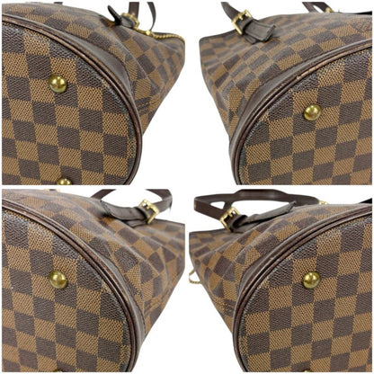 Louis Vuitton Petit Baguette Marais Mini Tote Bag Damier Leather Brown Shoulder