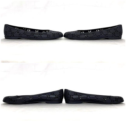 Gucci Flat Shoes Navy Cima Excellent Condition 24.0cm (9.45in) Rubber Preowned