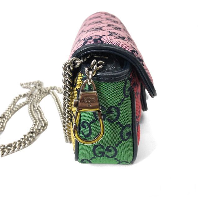 Gucci Multicolor Shoulder GG Marmont Super Mini Bag Canvas