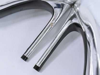 Authentic Louis Vuitton LV Floral Pumps Heels 34H Metallic Cles Zar Silver