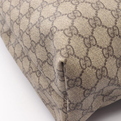 Gucci Tote GG Plus Beige Canvas Leather Brown — view 5