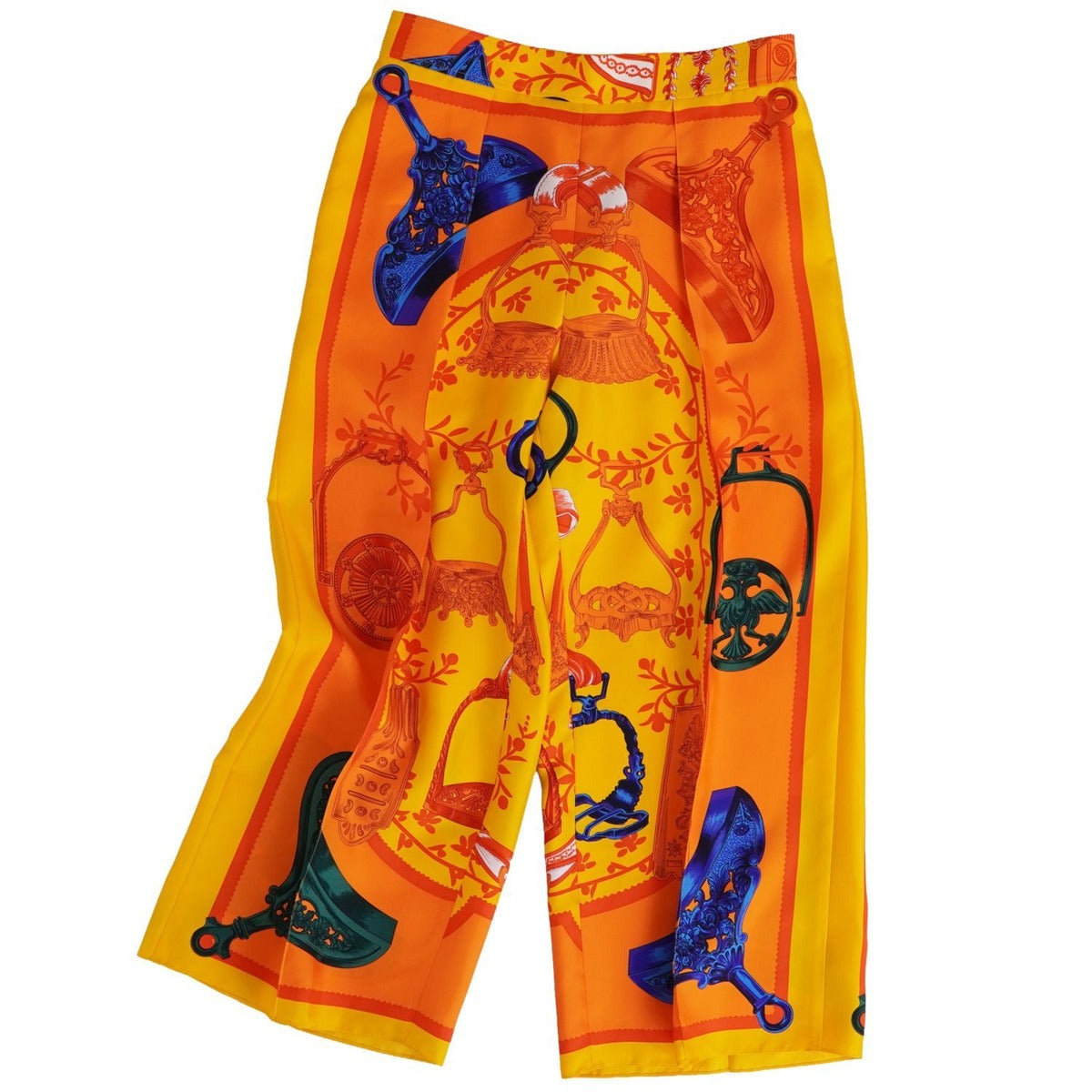Hermes Pants Wide Long Silk Twisted