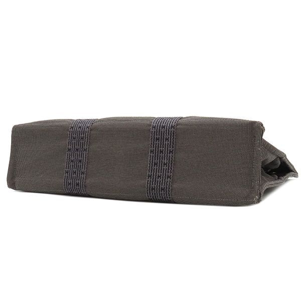 Hermes Tote Bag Her Line Tote MM Canvas Gray Silver Hardware Key and Cadena