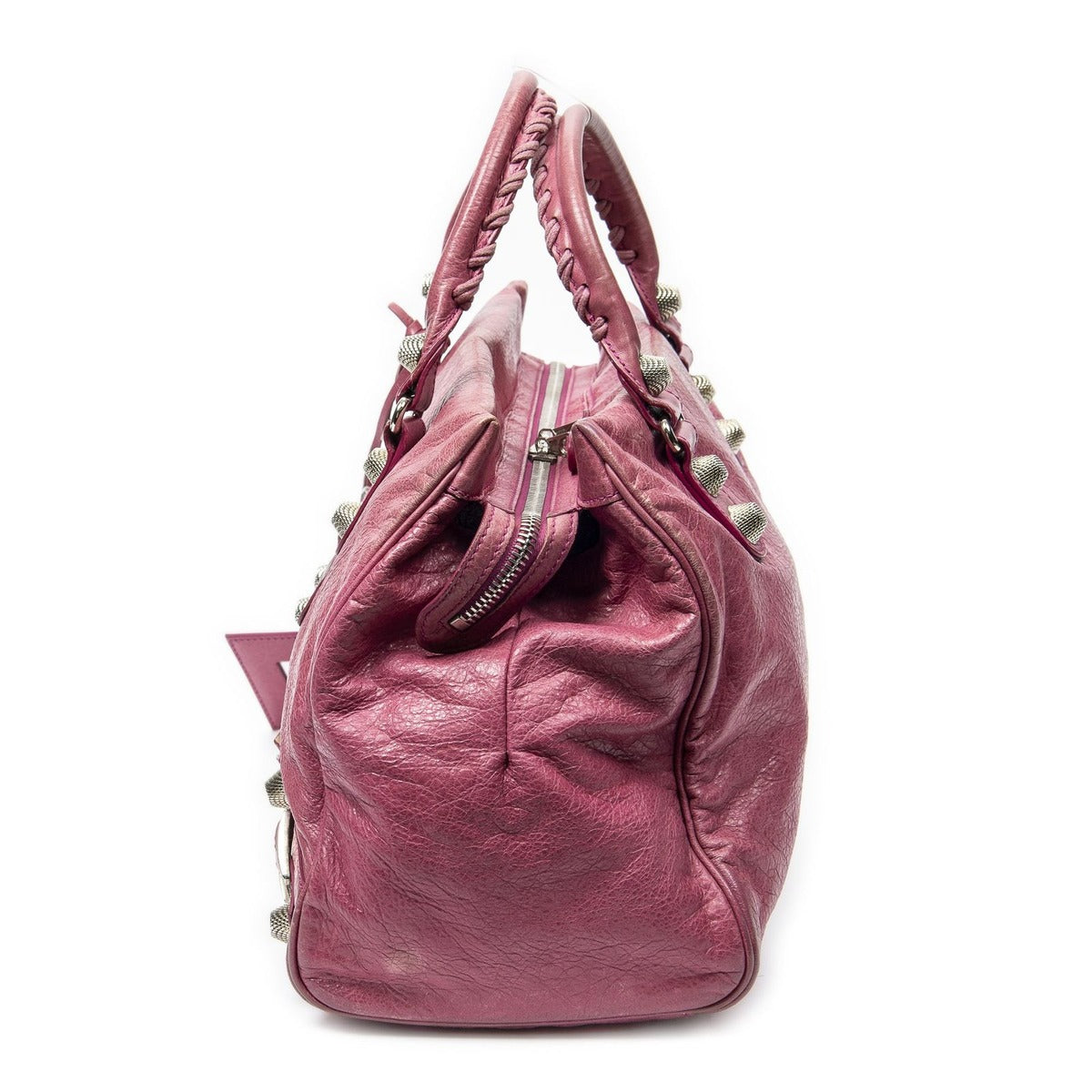 Balenciaga Giant 21 Mid Day Pink Damage Leather Shoulder Bag — view 3