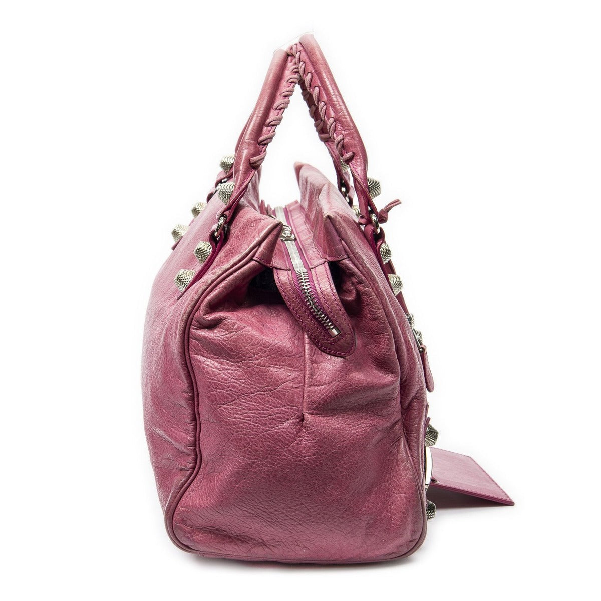 Balenciaga Giant 21 Mid Day Pink Damage Leather Shoulder Bag — view 4