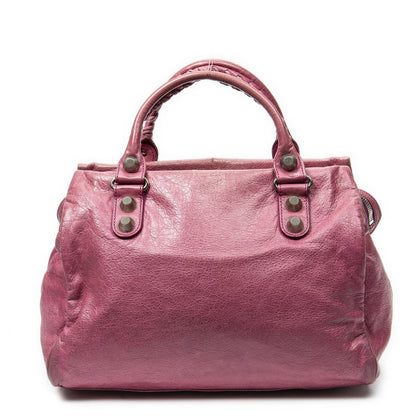 Balenciaga Giant 21 Mid Day Pink Damage Leather Shoulder Bag — view 5