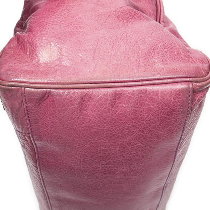 Balenciaga Giant 21 Mid Day Pink Damage Leather Shoulder Bag — view 8