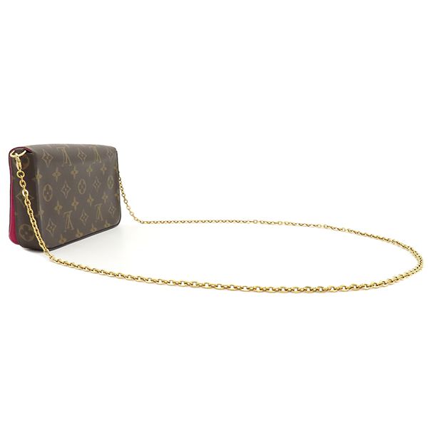 Louis Vuitton Chain Wallet Pochette Felicie Monogram Canvas Monogram Gold
