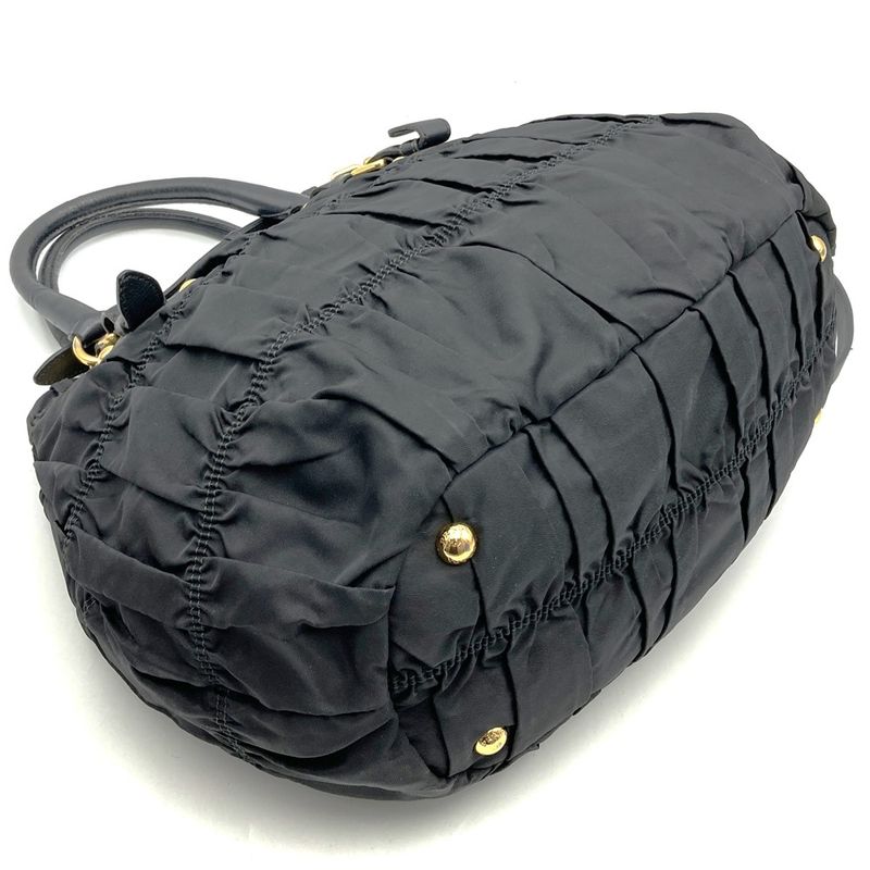 Prada Handbag Tote Shoulder Bag 2way Nylon Black Women