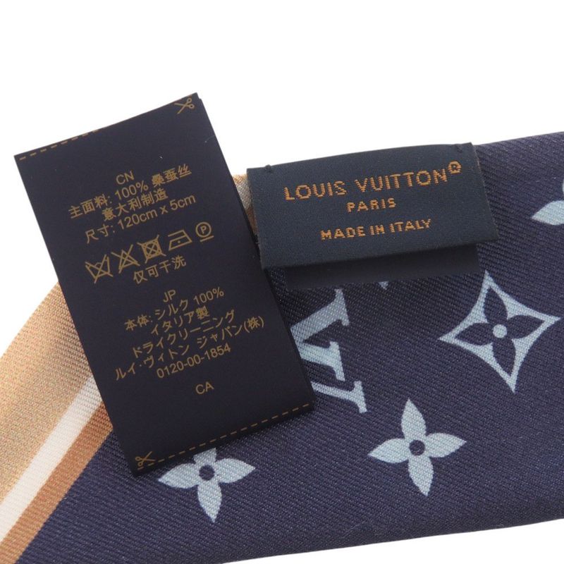 Louis Vuitton Bandeau BB LV Bow M96174 Silk Blue Scarf LV 0022 Louis Vuitton
