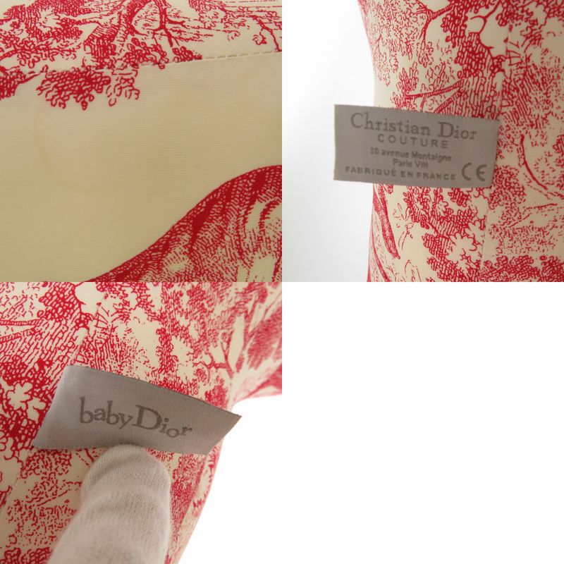 Dior Baby Dior Toile De Jouy Animal Plush Toy Polyester Red 1708 Dior