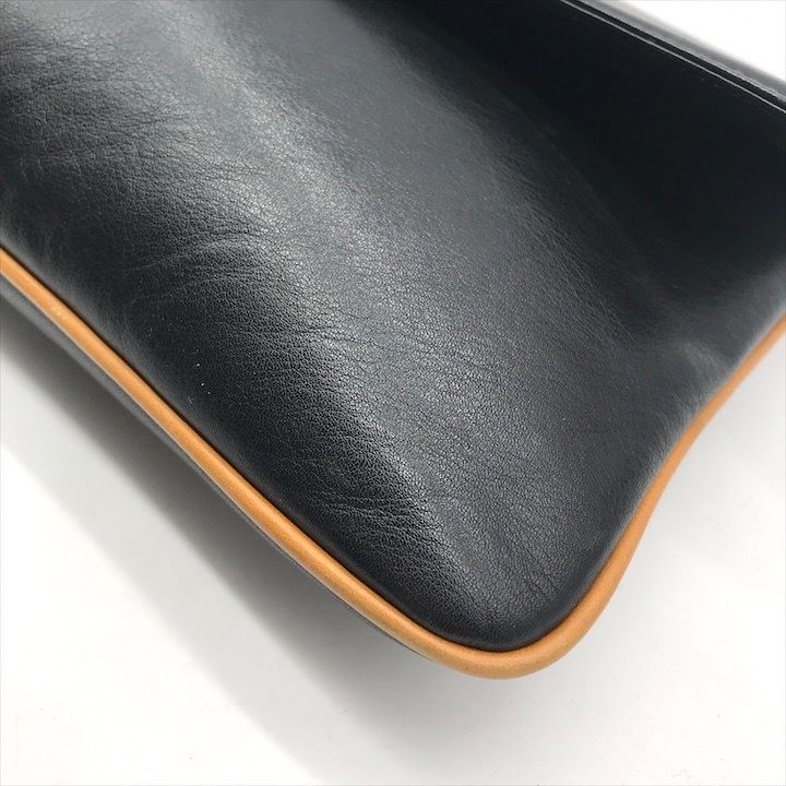 Celine Carriage Vintage Leather Clutch Black