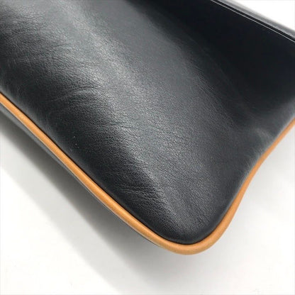 Celine Carriage Vintage Leather Clutch Black