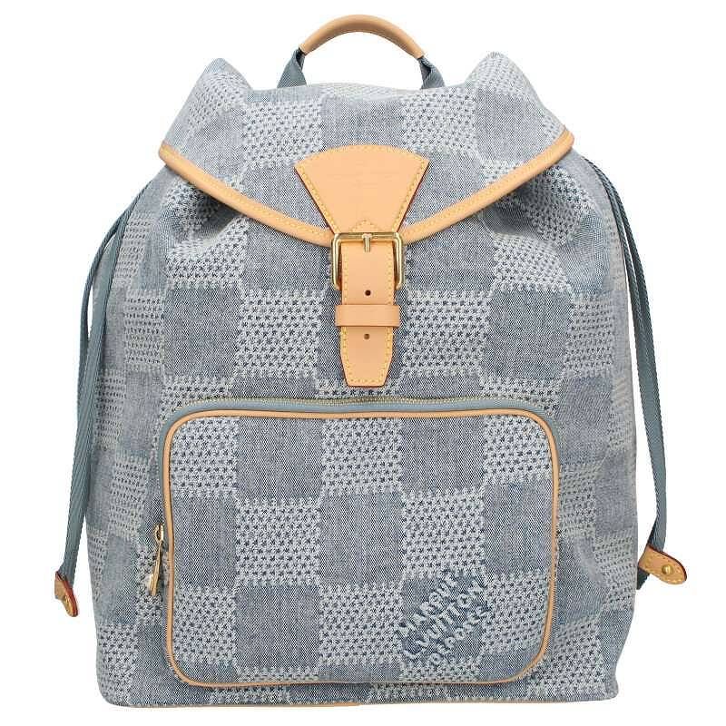 Louis Vuitton 24AW N40708 Montsouris Damier Denim Backpack For Men