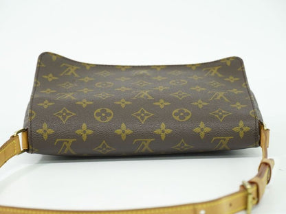 Authentic Louis Vuitton LV Musette Tango Short Monogram Shoulder Bag Brown
