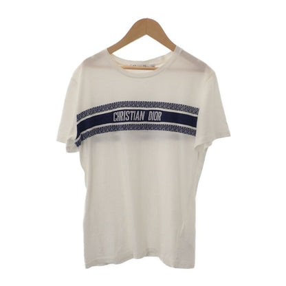 Christian Dior Logo Size S 143 T04 A4043 x0200 Short Sleeve T-Shirt Cotton White