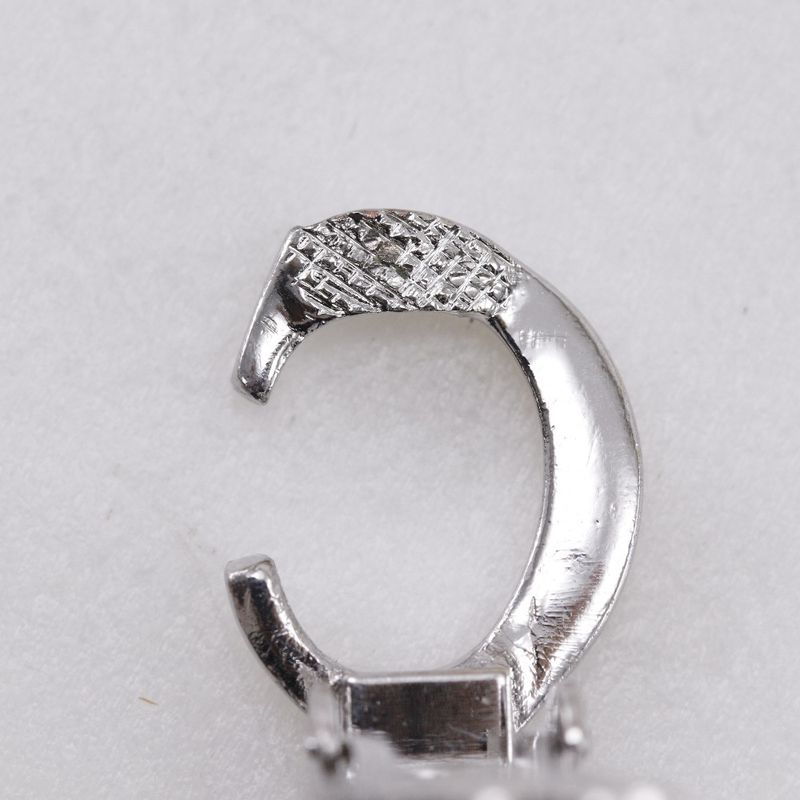 [dior] Christian Dior CD Logo Metal Silver Ladies 5.5g Earrings