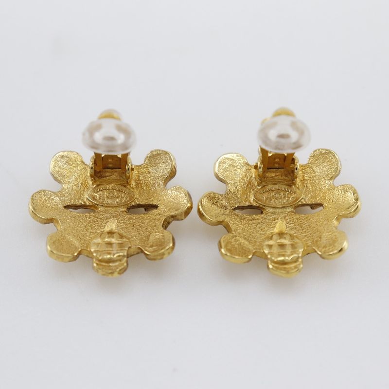 Chanel Coco Mark Vintage Gold Plated 94P Ladies 11.3g Earring