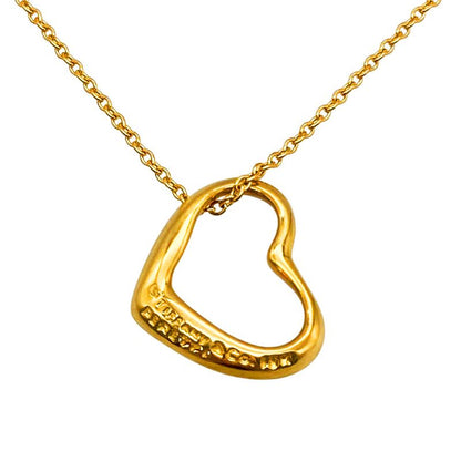 Tiffany & Co Tiffany & Co Open Heart Elsa Peretti Necklace 18K Yellow Gold 26g