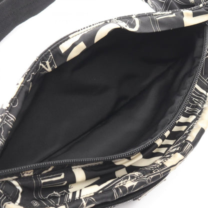Prada Waist Bag Tessuto Comics Black Nylon Saffiano Leather — view 10