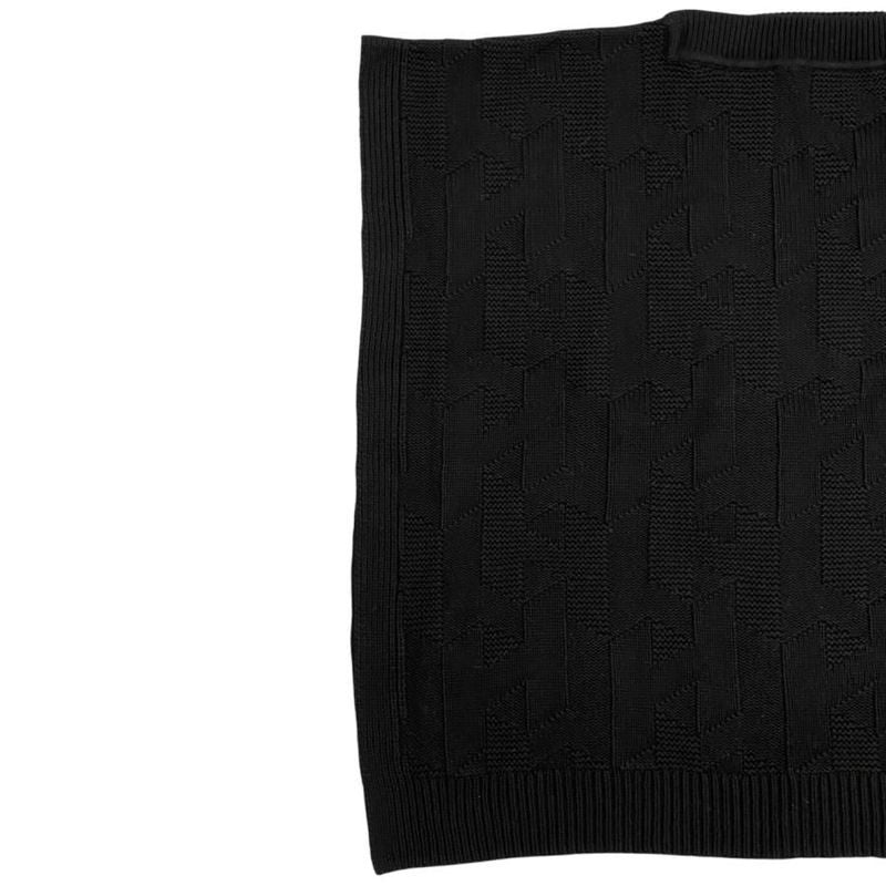 Hermes Poncho Rectangle H4h2904d30234 Size 34 Cape Style H Motif Wool Black