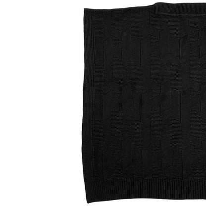 Hermes Poncho Rectangle H4h2904d30234 Size 34 Cape Style H Motif Wool Black