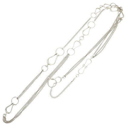 Hermes Horsebit Silver Necklace Men's