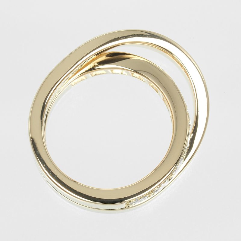 Cartier Paris 18K Yellow Gold And Diamonds #8 Ladies 12.9g Ring