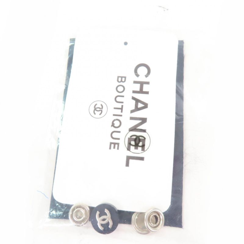 CHANEL Vintage 1997 C97 Po8882v04726 Coco Mark Button Zip Up Blouson Navy 38